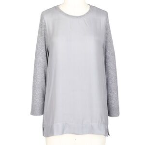 🆕 BOGNER Henna Gray Silk Panel Top - 4